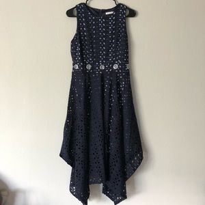 Patterned Navy Dress